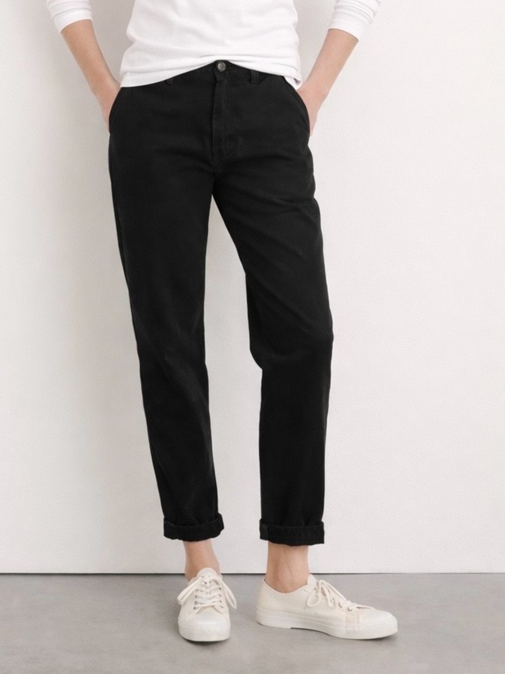Alex Mill Thompson Straight Leg Jean Size 0 Black Recycled Cotton High Rise